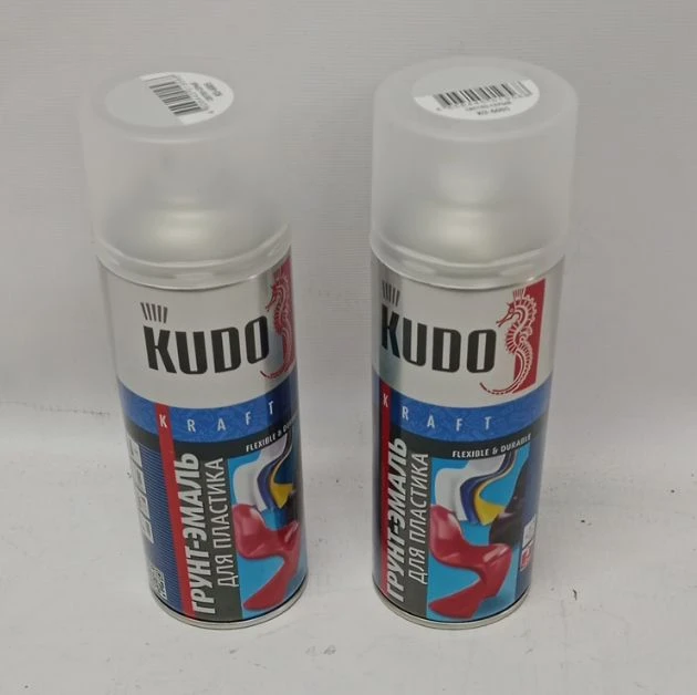 грунт эмаль для пластика светло-серый KUDO KU-6005 аэрозоль 520мл нов. \ KUDO